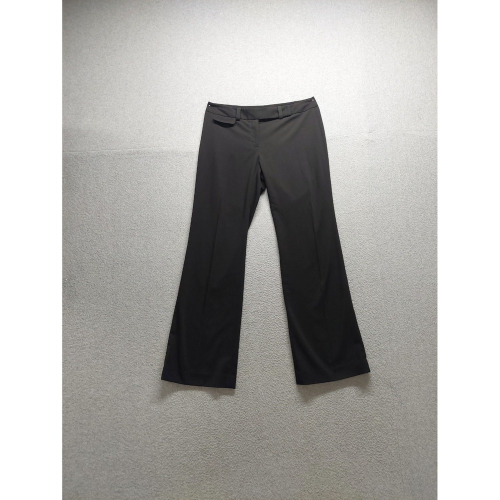 Anne Taylor Women Pants 6P Black Zip Button Hook & Eye Bootcut Mid Rise Career